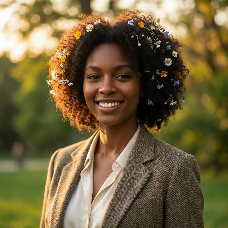 professional headshot with warm natural lighting, smart casual attire, friendly smile, clean blurred background, shoulders visible, shot at eye level, approachable and trustworthy expression, high resolution portrait photography
